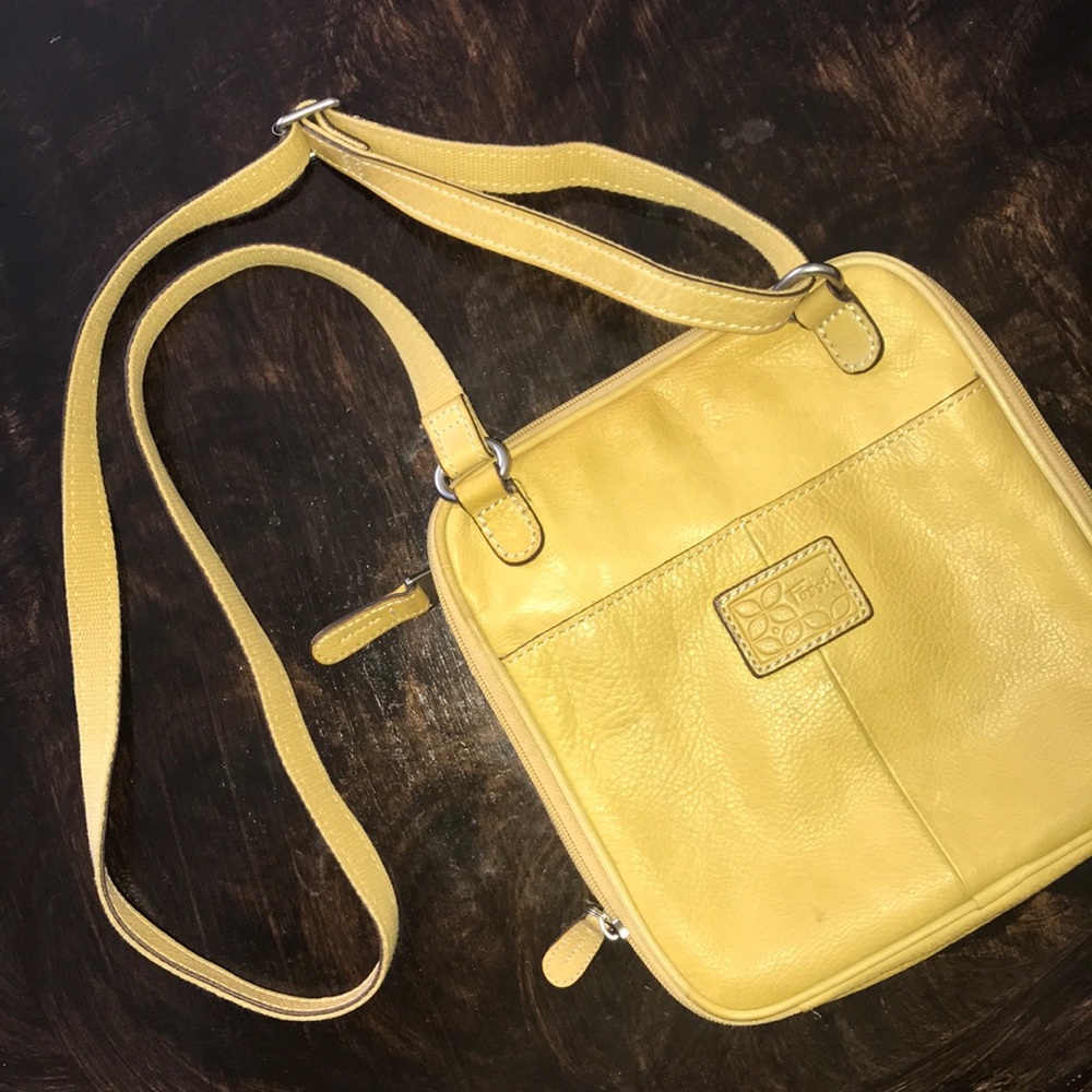 Fossil Yellow Over the Shoulder Bag